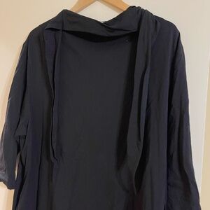 COS black midi  neck tie dress